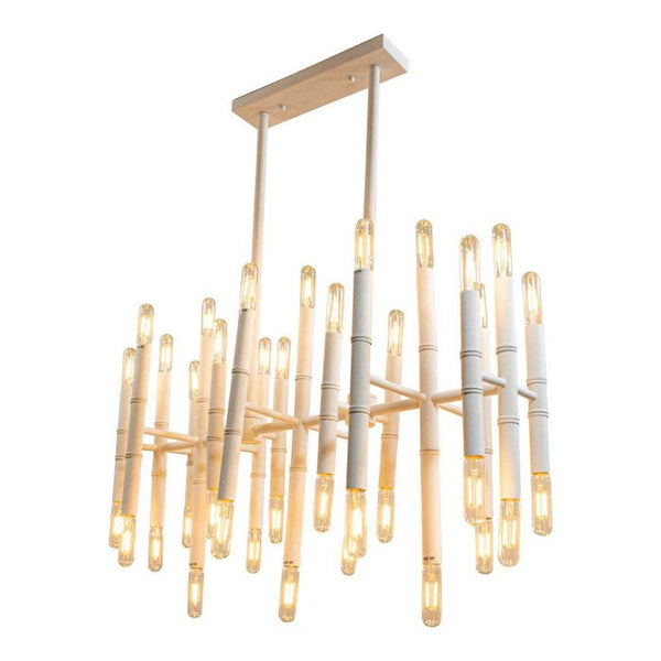 Lustre Pendente Blanc Starlux 80cm P/38 Lâmpadas E14 SW-10169C St1794