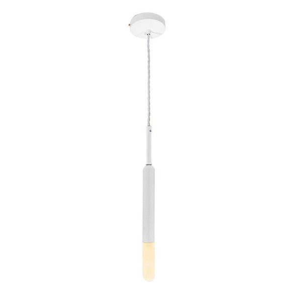 Pendente Slim Branco Soquete 1xg9 Metal Cúpula Vidro SW-11018 St1741