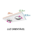 Spot Duplo Embutir Orientável Sistema Click Gu10 Ar70 IL0191 St1911-Interlight-Starlumen