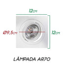 Spot Ecco Quadrado Rente Embutir Gu10 P/ Ar70 NS5701B St1842-Bella Iluminação-Starlumen
