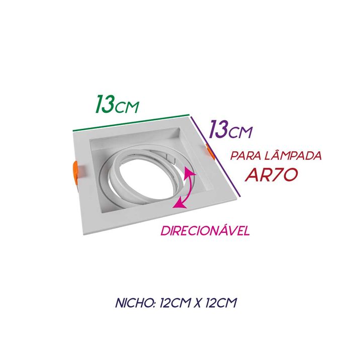 Spot Embutir Conecta ABS para AR70 Branco DL146AR70 Bella ST2341-Bella Iluminação-Starlumen