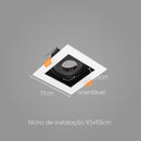 Spot Embutir Conecta ABS para MR11 Branco e Preto DL146MD Bella ST2365-Bella Iluminação-Starlumen