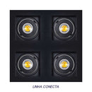 Spot Embutir Conecta ABS para MR11 Preto DL146MD Bella ST2365-Bella Iluminação-Starlumen