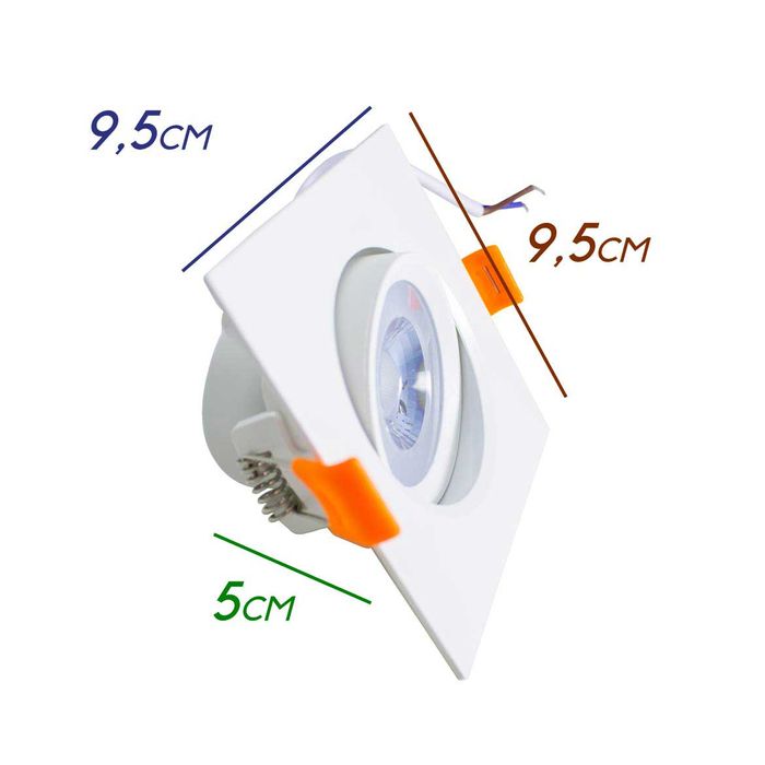 Spot Embutir Direcional Super LED 5W Quadrado ST478-Starlumen-
