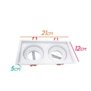 Spot Embutir Duplo Recuado Gu10 Mr16 Sistema Click IL4717 St441-Interlight-Starlumen