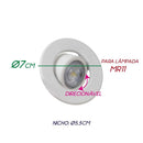 Spot Embutir Redondo para Gu10 Minidicroica Bella DL057 ST2475-Bella Iluminação-Starlumen