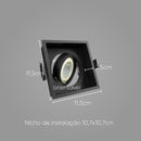 Spot Embutir Slim Frame Conecta Preto p/ PAR20 ou AR70 YA002B Bella ST2729-Bella Iluminação-Starlumen