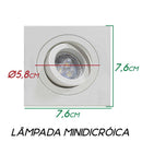Spot Orientável Quadrado Rente Embutir P/minidicroica NS5101B St1831-Bella Iluminação-Starlumen