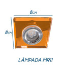 Spot Quadrado Espelho Âmbar Embutir P/ Mini Dicroica RG005B-AB St1859-Starlux-Starlumen