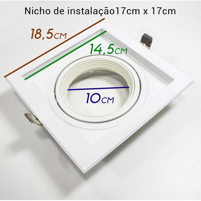 Spot Recuado Embutir Bella Conecta Branco Par30 E27 Ns7301B St812-Bella Iluminação-Starlumen