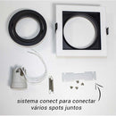 Spot Recuado Embutir Bella Conecta Branco com Preto Par20 E27 Ns7201P St712-Bella Iluminação-Starlumen