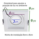 Spot Recuado Embutir Conecta Branco Gu10 Mr11 Ns7351B Bella St609-Bella Iluminação-Starlumen