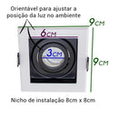 Spot Recuado Embutir Conecta Branco com Preto Gu10 Mr11 Ns7351P Bella St609-Bella Iluminação-Starlumen