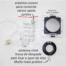 Spot Recuado Embutir Conecta Branco com Preto Gu10 Mr11 Ns7351P Bella St609-Bella Iluminação-Starlumen