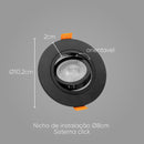 Spot Redondo Embutir Conecta ABS Preto p/MR16 DL152DICB Bella ST2750-Bella Iluminação-Starlumen