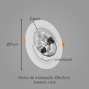 Spot Redondo Embutir Conecta ABS branco p/AR111 DL152AR111W Bella ST2752-Bella Iluminação-Starlumen