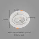 Spot Redondo Embutir Conecta ABS branco p/PAR30 DL152PAR30W Bella ST2745-Bella Iluminação-Starlumen