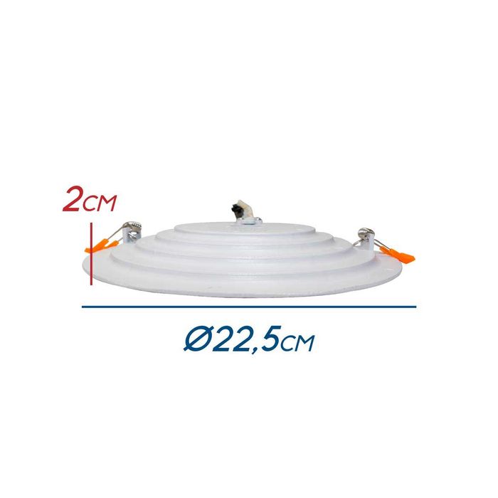 Spot Redondo Embutir Led Integrado 15w + 7w 2700k EB-003WM St1829-Starlux-Starlumen