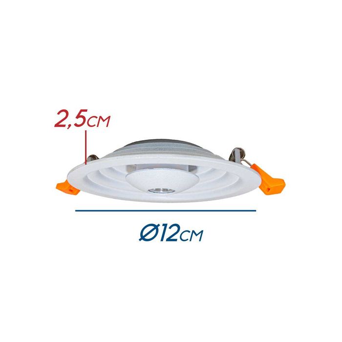 Spot Redondo Embutir Led Integrado 7w + 3w 2700k EB-002WP St1830-Starlumen-