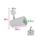 Spot Titan Alumínio Branco para Trilho Eletrificado ZTL019-WH Starlux para Par20 ST2298-Starlux-Starlumen