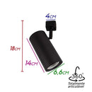 Spot Titan Alumínio Preto P/ Trilho Eletrificado Starlux P/ Par20 ST2298-Starlux-Starlumen