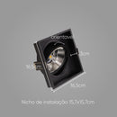 Spot de Embutir Slim Frame Preto para AR111 YA003B Bella ST2730-Bella Iluminação-Starlumen