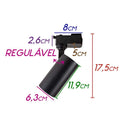 Spot para Trilho Eletrificado 12W Preto ST1922-Starlumen-