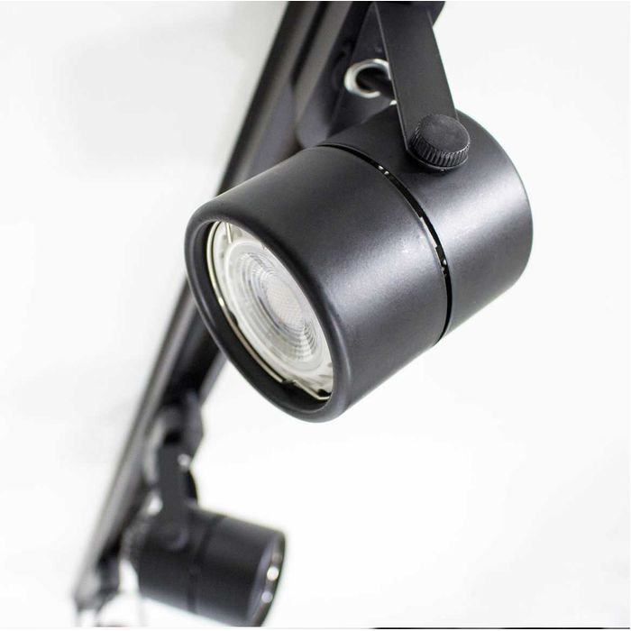 Spot para Trilho Eletrificado Preto Para Lâmpada GU10 MR16 ST621-Starlumen-
