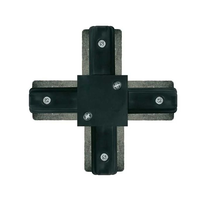 Conector Emenda em X para trilho eletrificado Preta QCN909-PT ST496