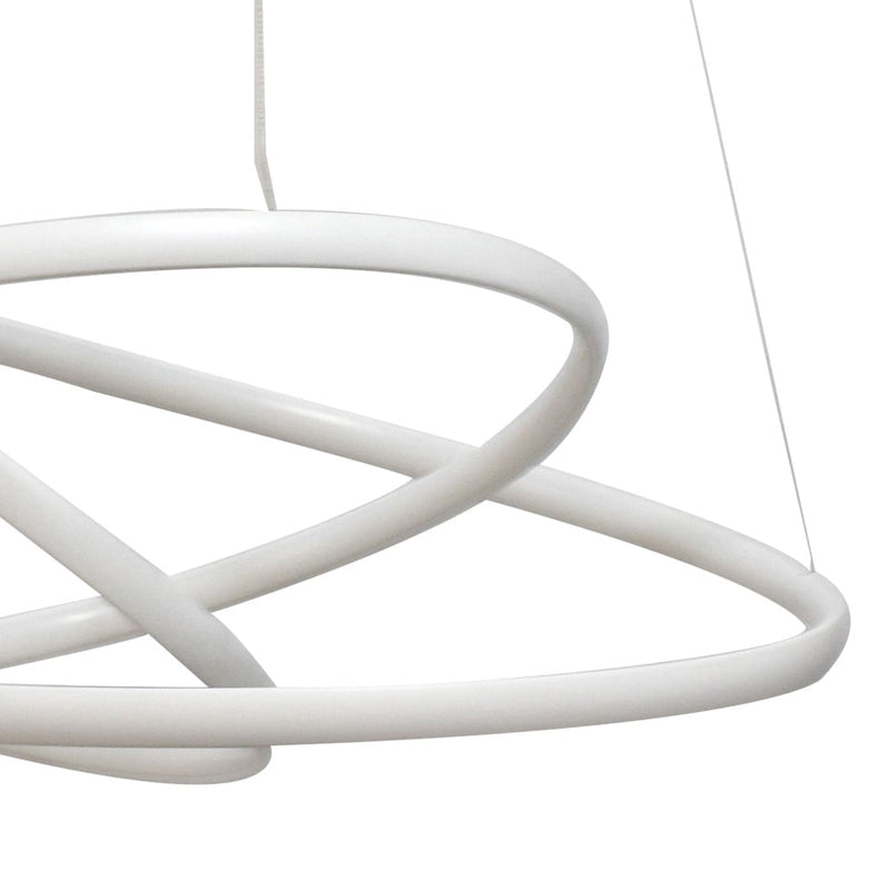 Pendente Zig Branco (c)57cm (l)47cm (a)26cm  1x35w 3000k 1800lm - TP001 - Bella Iluminação