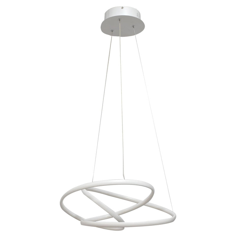 Pendente Zig Branco (c)57cm (l)47cm (a)26cm  1x35w 3000k 1800lm - TP001 - Bella Iluminação