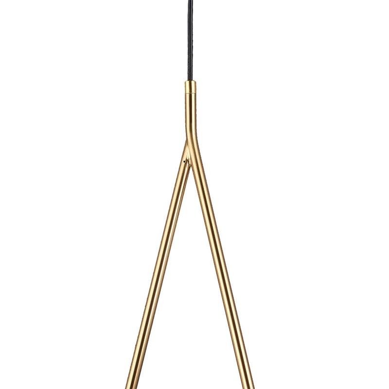 Pendente Pingo Bronze e Branco (d)18cm (a)49cm  1xg9 25w - TR001 - Bella Iluminação