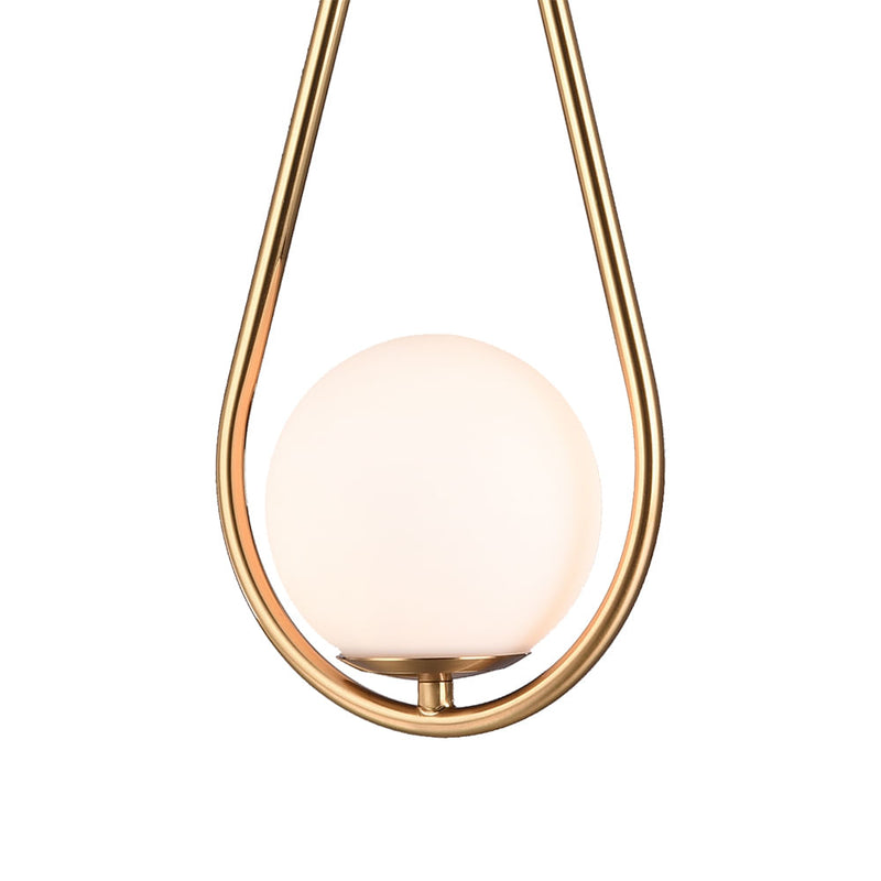 Pendente Pingo Bronze e Branco (d)18cm (a)49cm  1xg9 25w - TR001 - Bella Iluminação