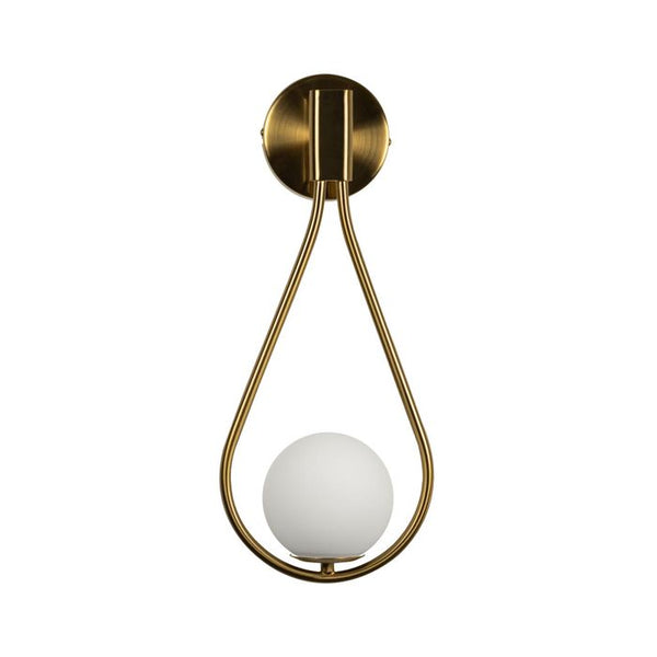 Arandela Pingo Bronze e Globo de Vidro Branco TR002 Bella Iluminação ST2471