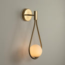 Arandela Pingo Bronze e Globo de Vidro Branco TR002 Bella Iluminação ST2471