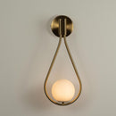 Arandela Pingo Bronze e Globo de Vidro Branco TR002 Bella Iluminação ST2471