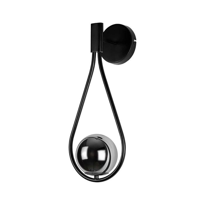 Arandela Pingo Preto e Globo de Vidro Cromo Negro TR002B Bella Iluminação ST2471