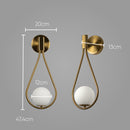 Arandela Pingo Bronze e Globo de Vidro Branco TR002 Bella Iluminação ST2471