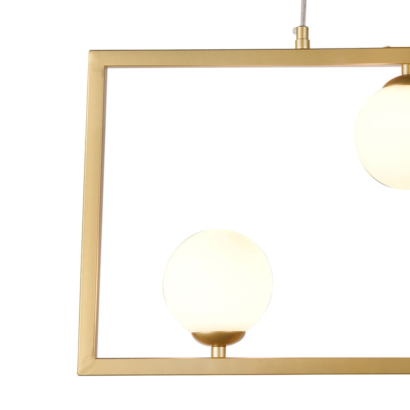 Pendente Balanço Dourado e Branco (d)60cm (a)30cm  3xg9 75w - TR003 - Bella Iluminação