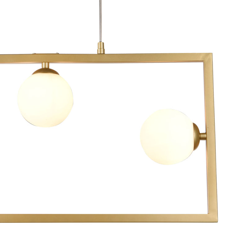 Pendente Balanço Dourado e Branco (d)60cm (a)30cm  3xg9 75w - TR003 - Bella Iluminação