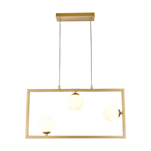 Pendente Balanço Dourado e Branco (d)60cm (a)30cm  3xg9 75w - TR003 - Bella Iluminação