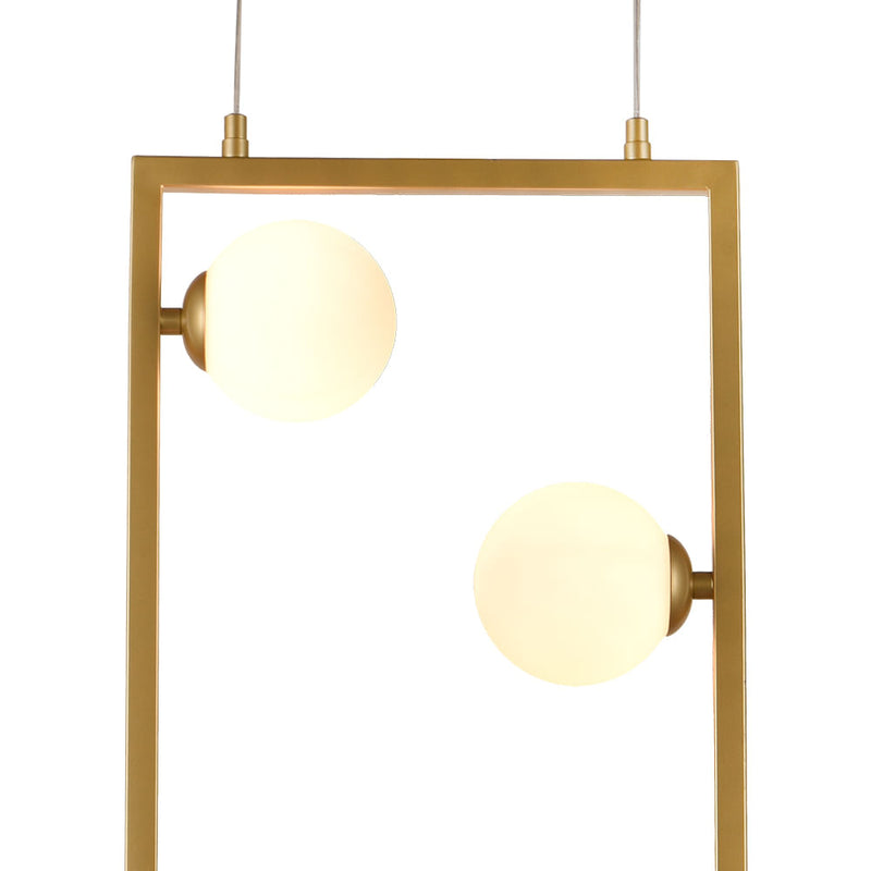 Pendente Balanço Dourado e Branco (d)30cm (a)60cm  3xg9 75w - TR004 - Bella Iluminação