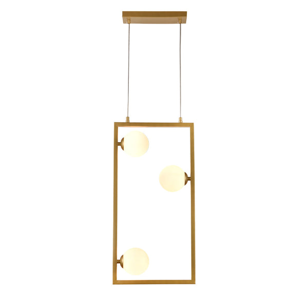 Pendente Balanço Dourado e Branco (d)30cm (a)60cm  3xg9 75w - TR004 - Bella Iluminação