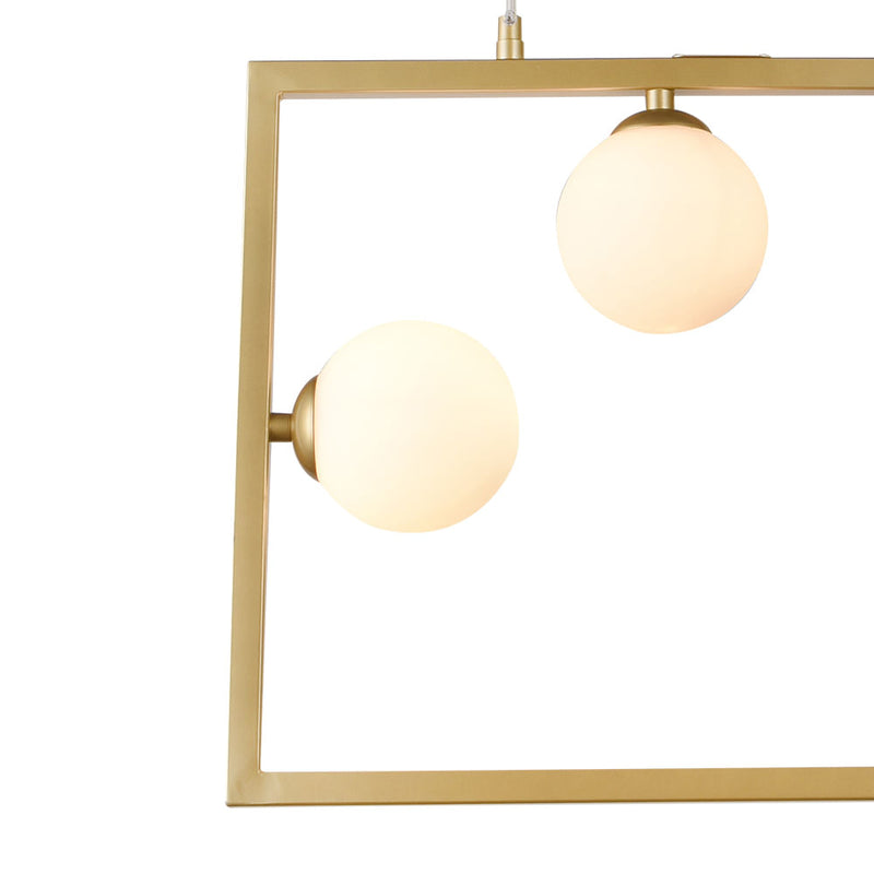Pendente Balanço Dourado e Branco (d)45cm (a)35cm  3xg9 75w - TR005 - Bella Iluminação
