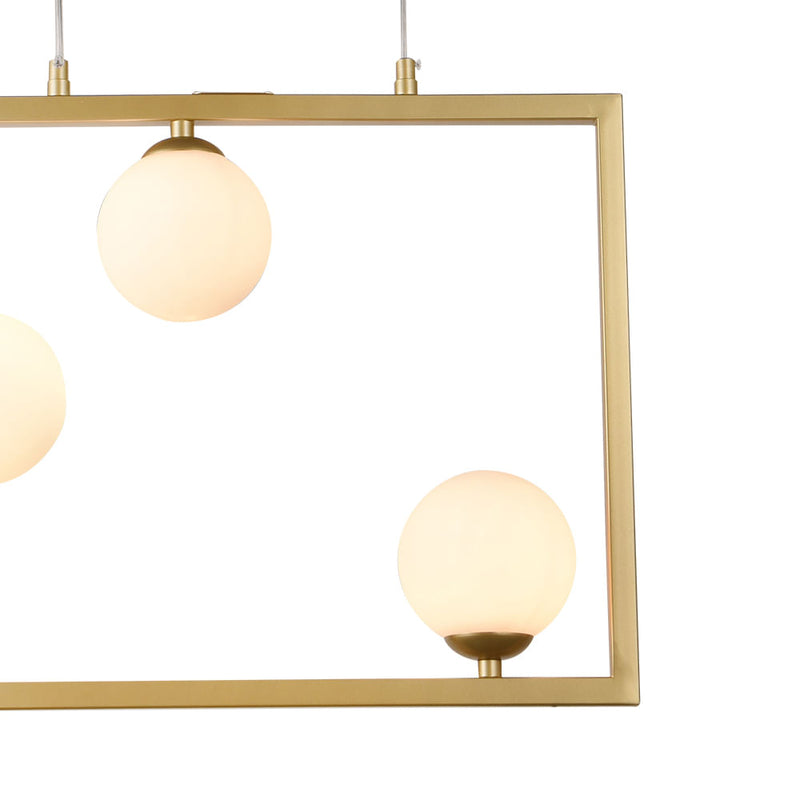 Pendente Balanço Dourado e Branco (d)45cm (a)35cm  3xg9 75w - TR005 - Bella Iluminação