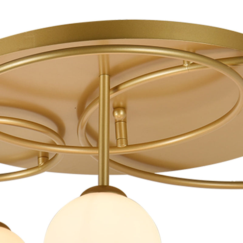 Plafon de Sobrepor Lindo Dourado e Branco (d)60cm (a)32cm  3xg9 75w - TR006 - Bella Iluminação