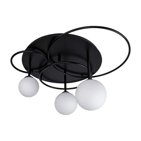 Plafon Lindo Preto e Branco TR006B Bella para 3x G9 ST2368