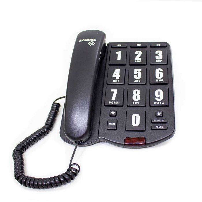 Telefone com fio e teclas grandes ToK Fácil Intelbras ST721