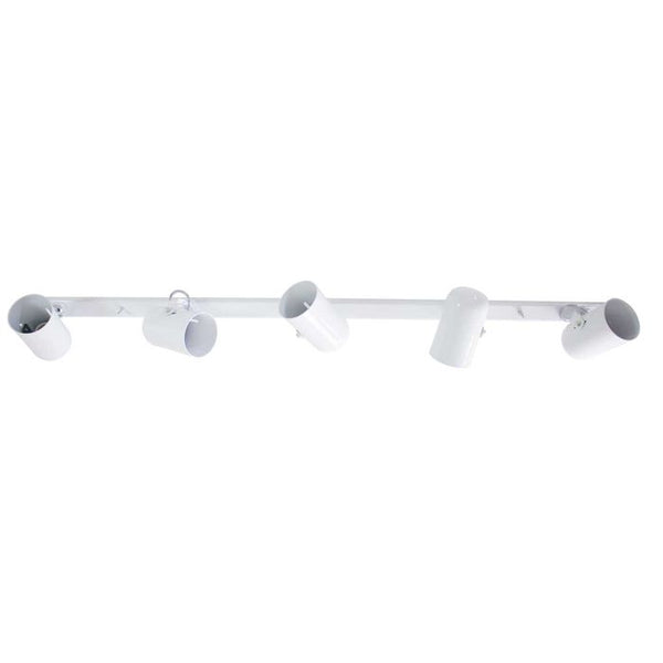 Trilho 1 Metro 5 Spots Orientável P/ Bulbo ou PAR20 Branco 3000/5 ST959-Starlumen-