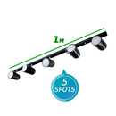 Trilho 1 Metro 5 Spots Orientável P/ Bulbo ou PAR20 Preto 3000/5 ST959-Starlumen-